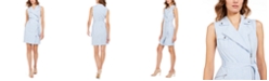 Calvin Klein Zip-Front Belted Dress